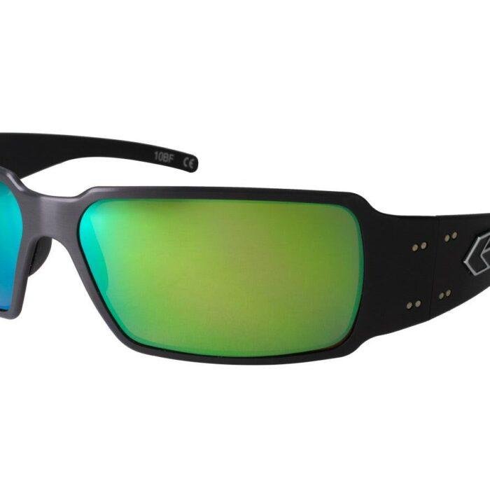 GATORZ BOXSTER - BLACK - BROWN POLARIZED W/ GREEN LENS
