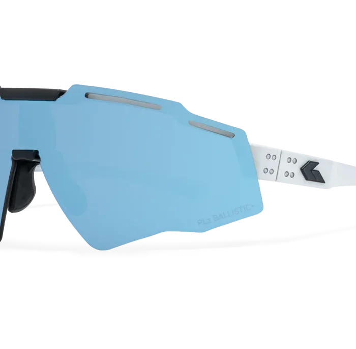 GATORZ Blastshield B2 Polarized Frost w/Black Logo ANSI Z87+ Smoke Polarized w/ Blue Mirror w/Anti-Fog