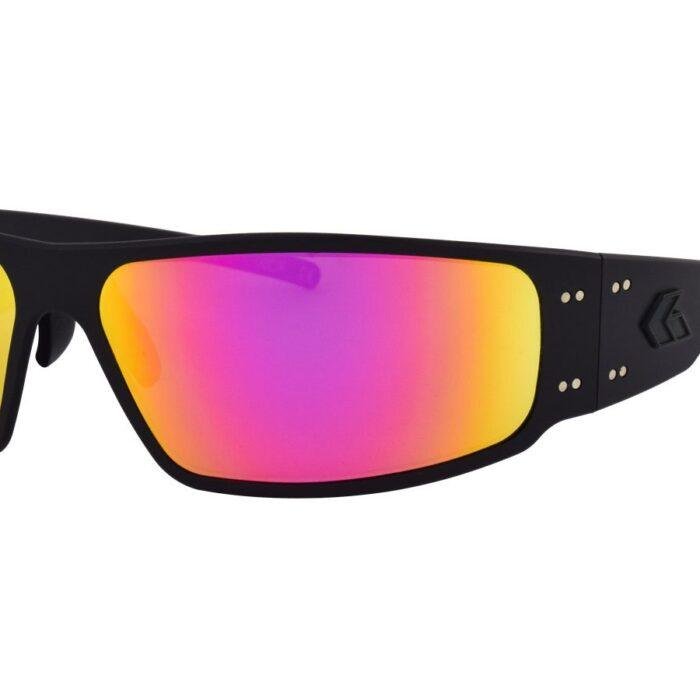 GATORZ MAGNUM - BLACK - SMOKED w/ PINK MIRRORED LENS