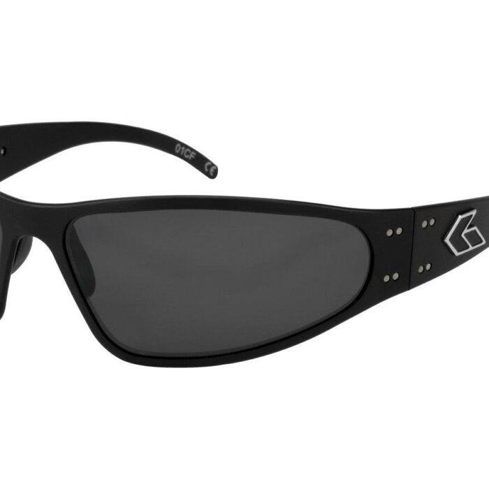 GATORZ WRAPTOR - BLACK - SMOKED POLARIZED LENS