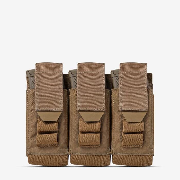 Carrier: Triple Multi-Caliber Rifle Mag Pouch - Color: Coyote